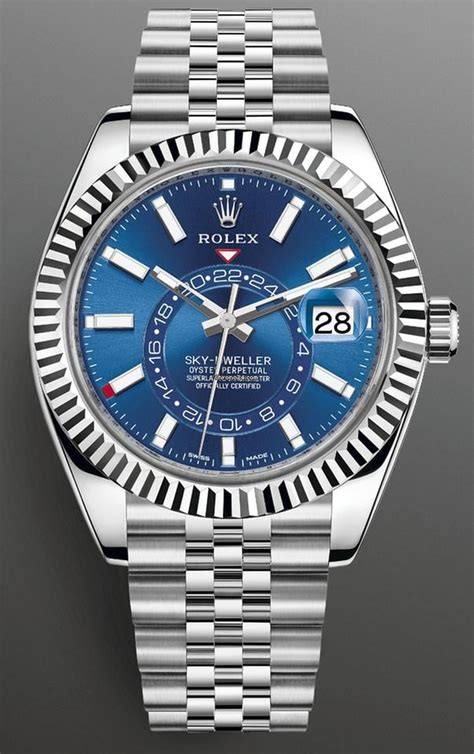 rolex sky dweller blu|rolex sky dweller blue price.